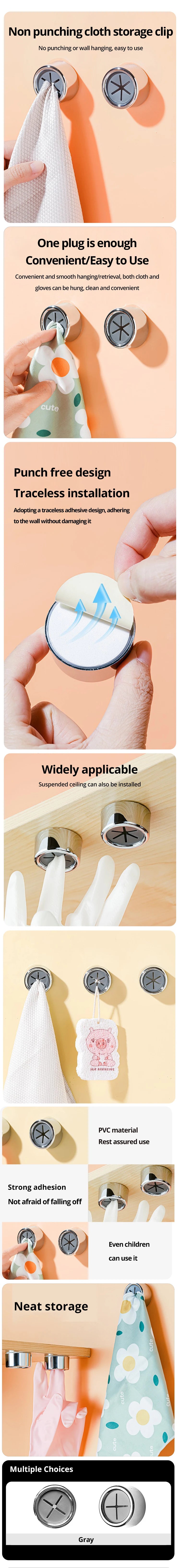 L&B® - 3PCS Adhesive Wall Hooks