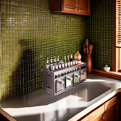 L&B® - Wall-Mounted Spice Organizer Rack