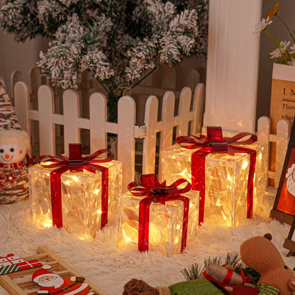 L&B® Lighted Christmas Gift Boxes