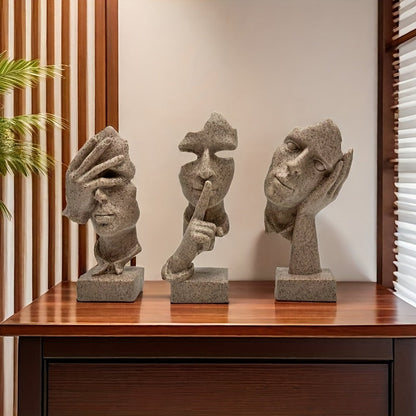 L&B® Abstract Mask Sculpture Set