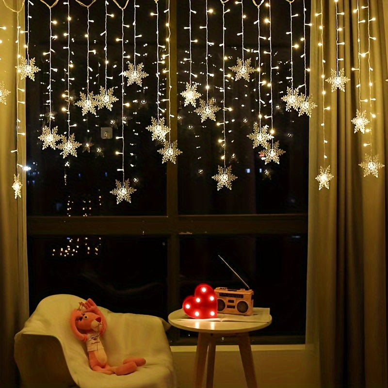 L&B® Snowflake Curtain Lights