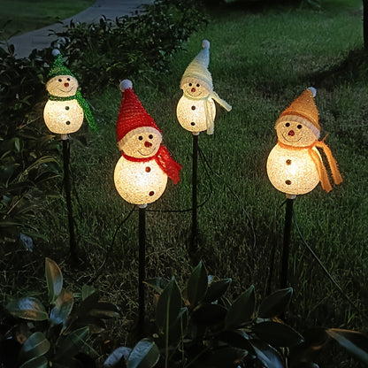 L&B® Solar Snowman Light Set