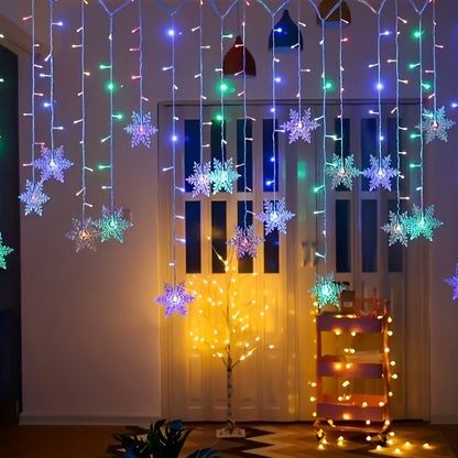 L&B® Snowflake Curtain Lights