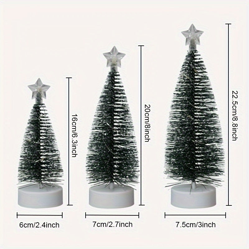 L&B® Frosted Glow Christmas Tree Set (3pcs)