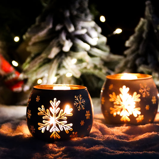 L&B® Snowflake Candle Holders