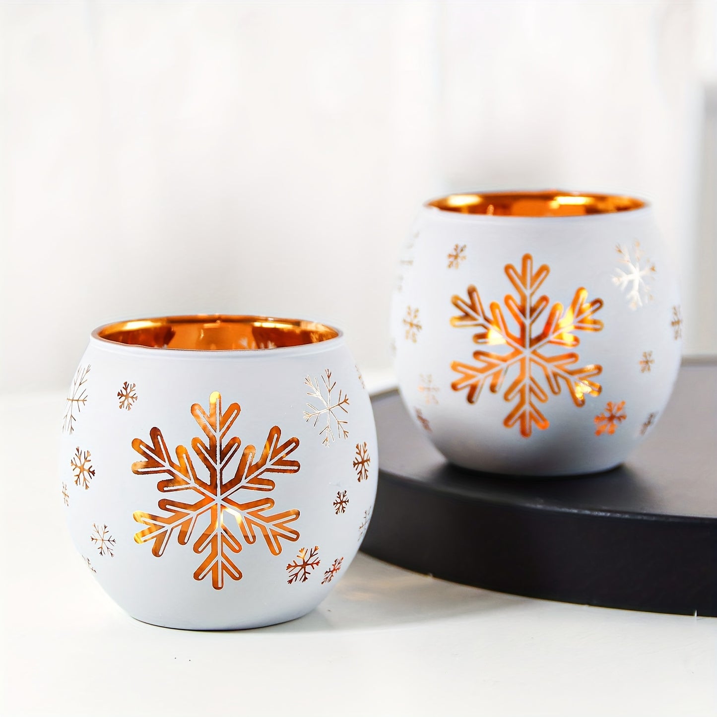 L&B® Snowflake Candle Holders
