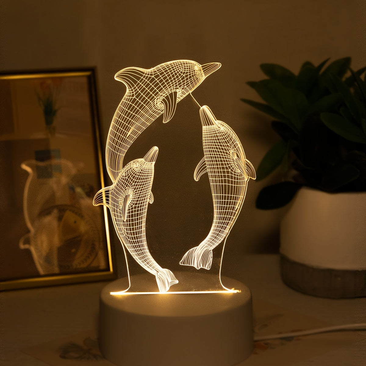 L&B® – 3D Dolphin USB Night Light