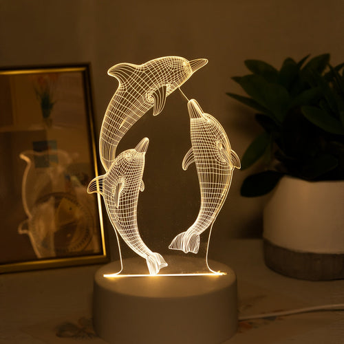 L&B® – 3D Dolphin USB Night Light