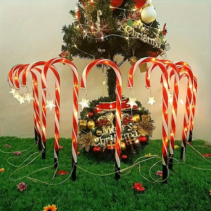 L&B® Solar Candy Cane Lights