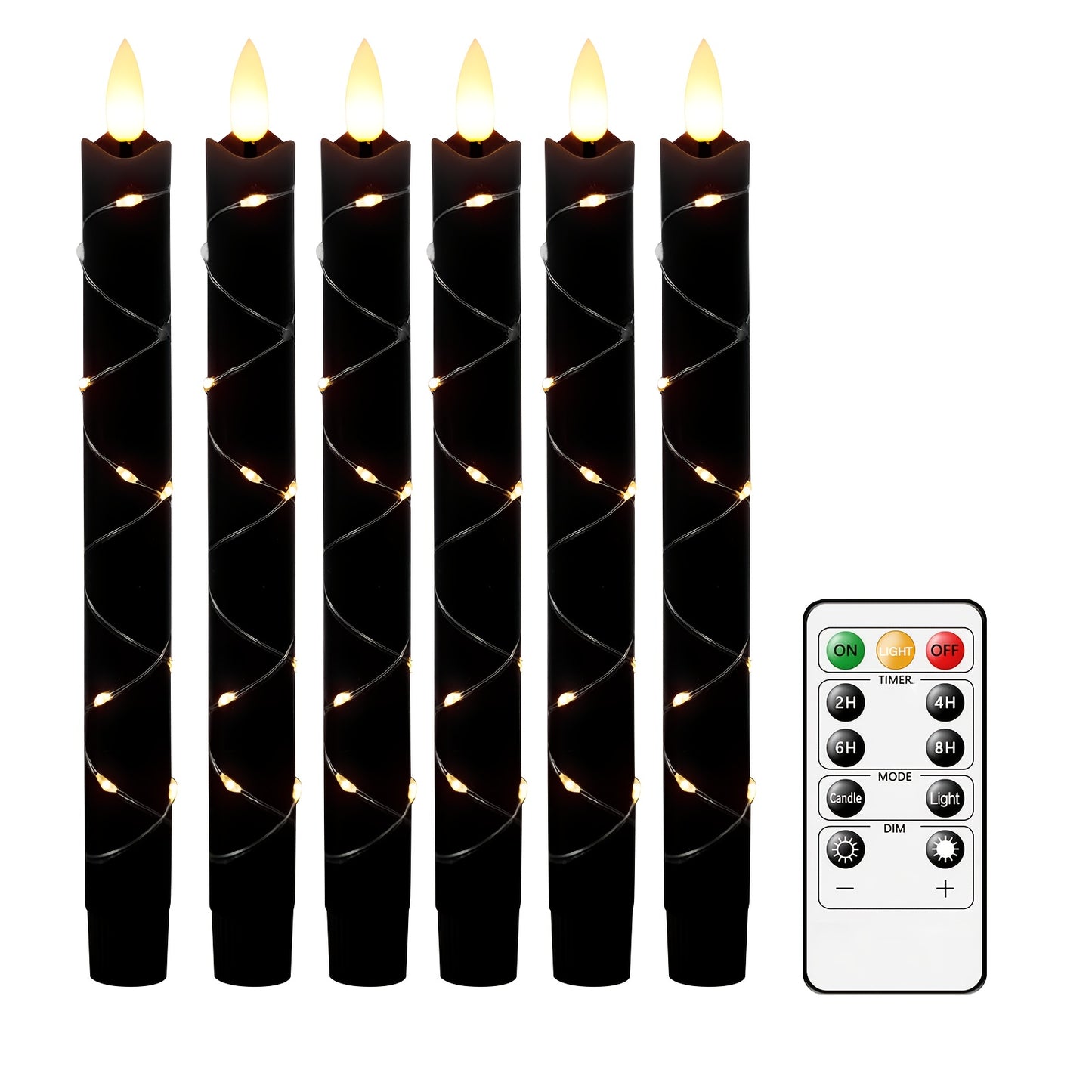 L&B® 6-Piece Flameless Wax-Effect Candle Set