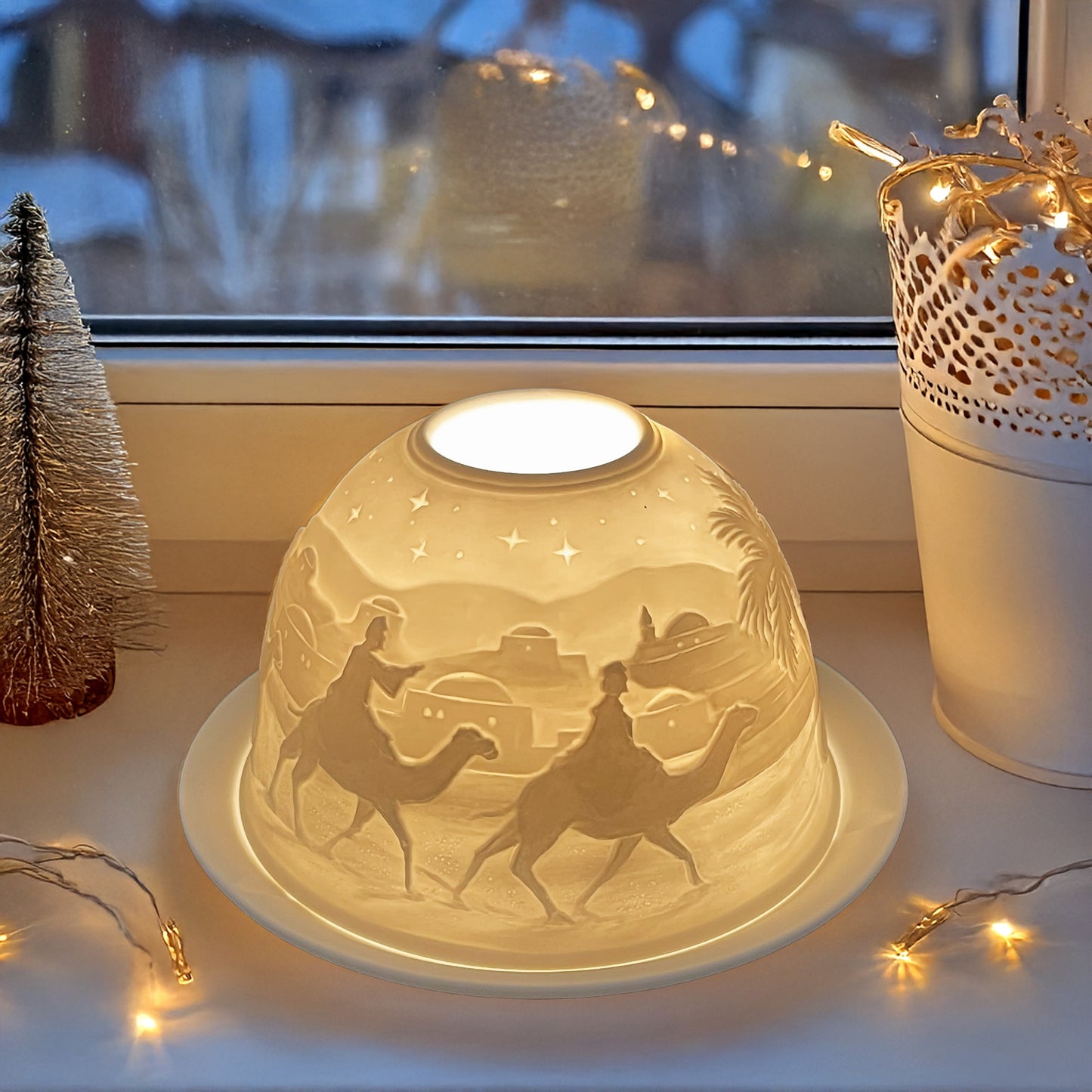 L&B® Porcelain Dome Tealight Holder