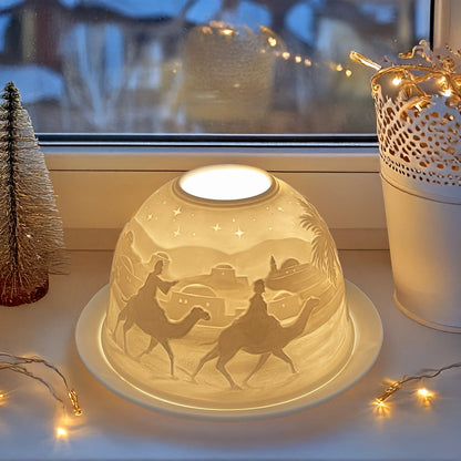 L&B® Porcelain Dome Tealight Holder