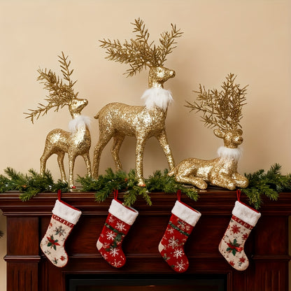 L&B® 3-Piece Golden Reindeer Set