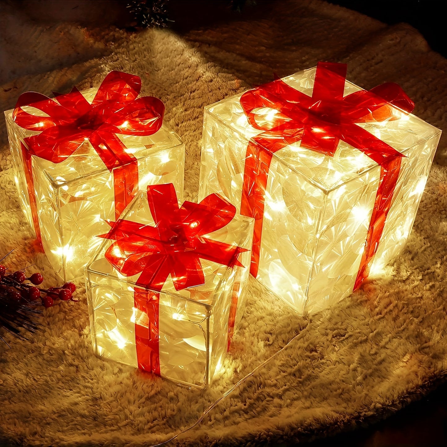 L&B® Lighted Christmas Gift Boxes