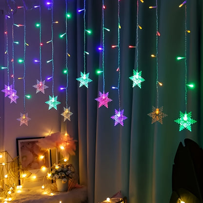 L&B® Snowflake Curtain Lights