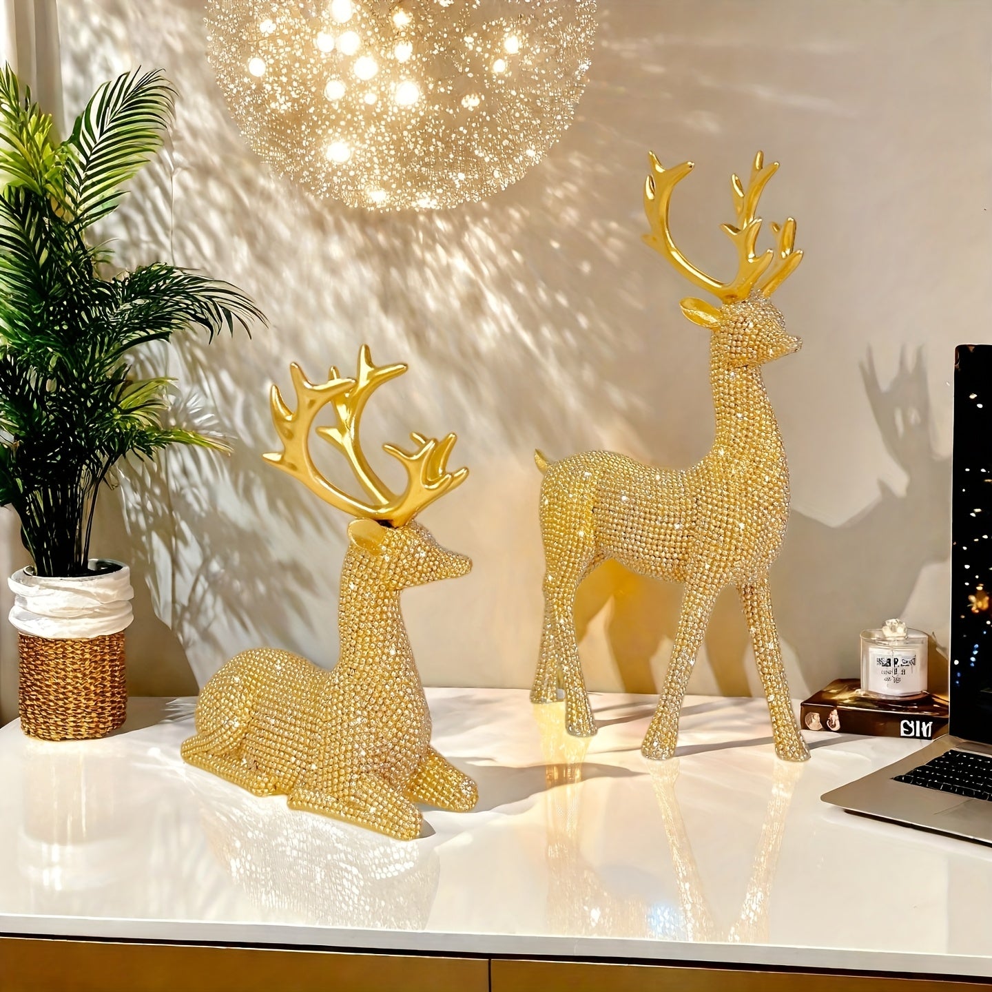 L&B® Golden Reindeer Duo