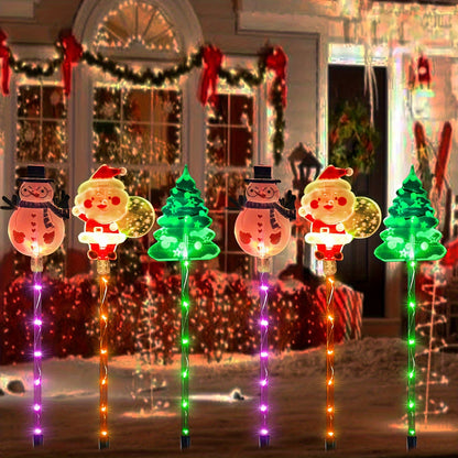 L&B® Solar Christmas Pathway Lights - 6-Piece Set
