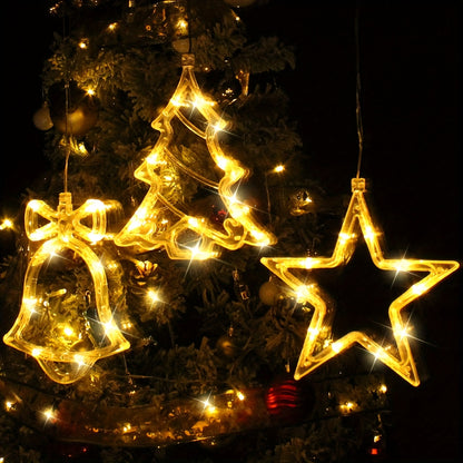 L&B® Radiant Christmas Window Light Set — Bell, Tree & Star (3pcs)