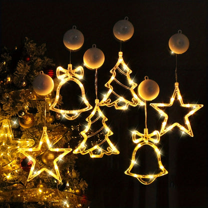 L&B® Radiant Christmas Window Light Set — Bell, Tree & Star (3pcs)