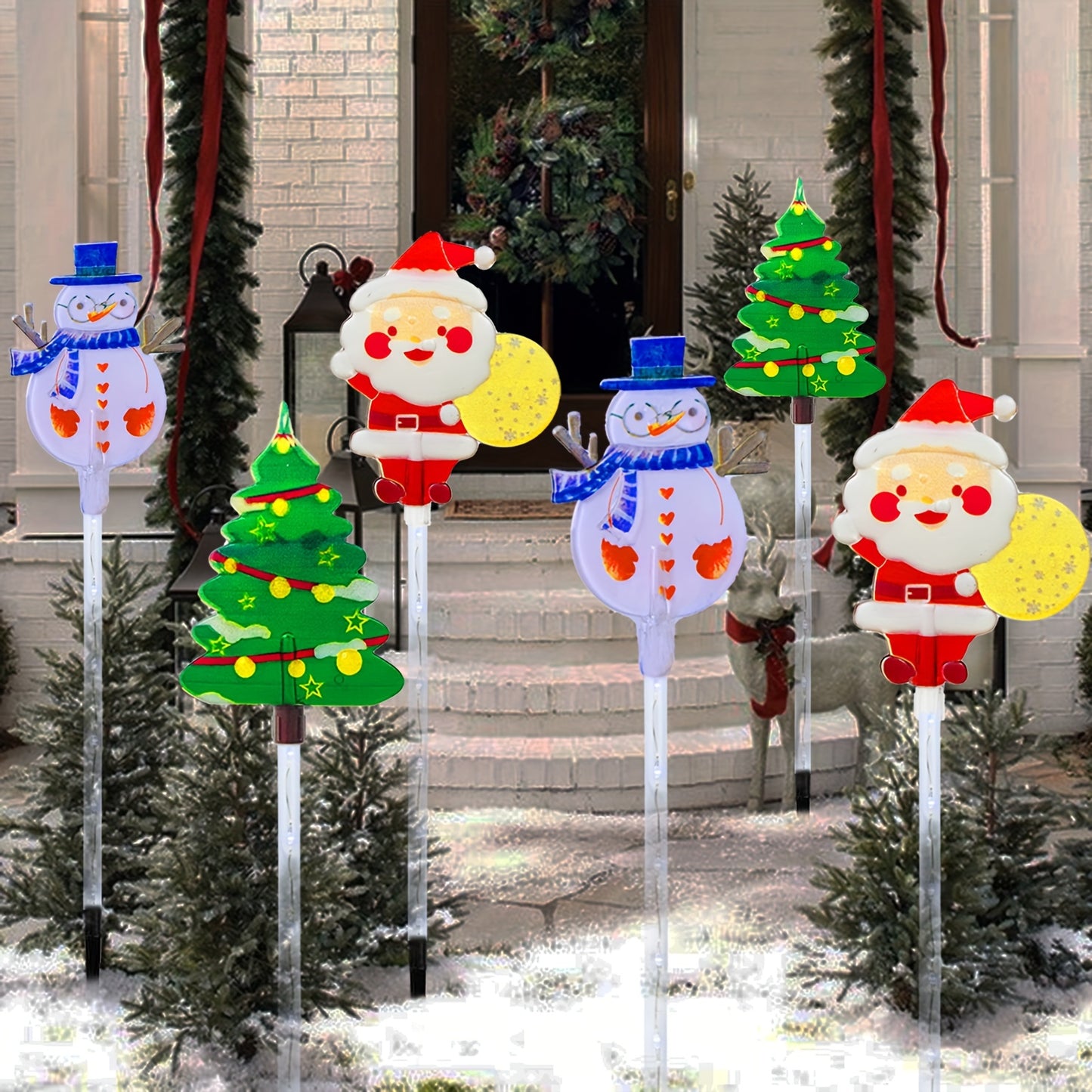 L&B® Solar Christmas Pathway Lights - 6-Piece Set