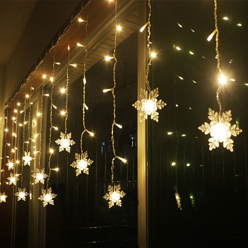 L&B® Snowflake Curtain Lights