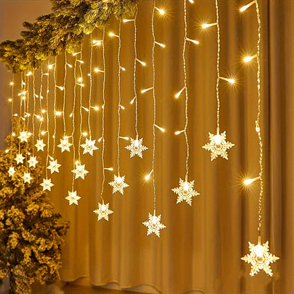 L&B® Snowflake Curtain Lights