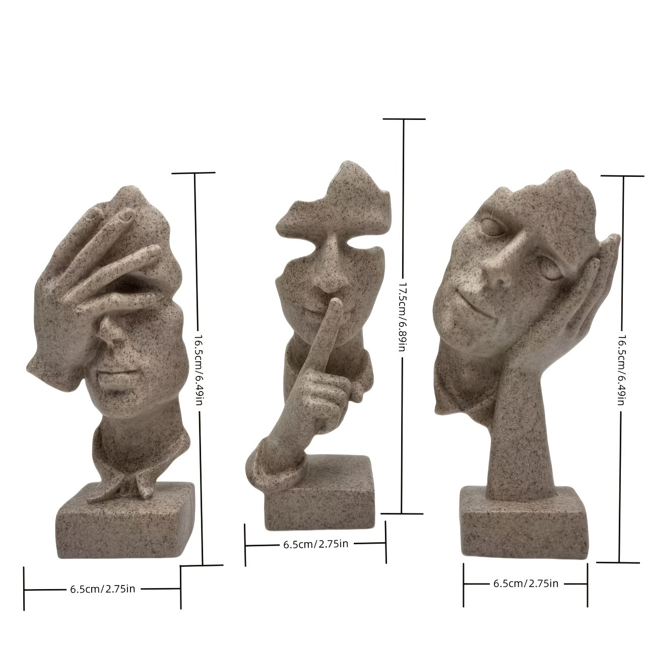 L&B® Abstract Mask Sculpture Set