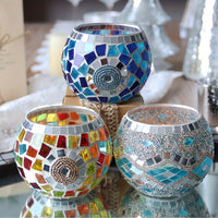3pcs Mosaic Candle Holders