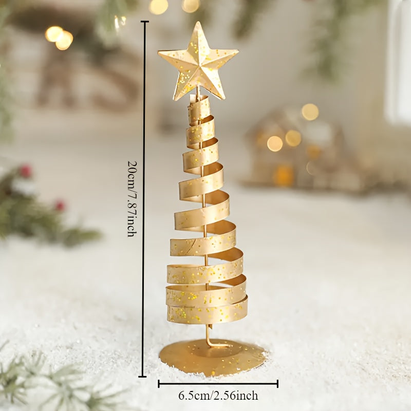 L&B® Golden Mini Christmas Trees (Set of 3)