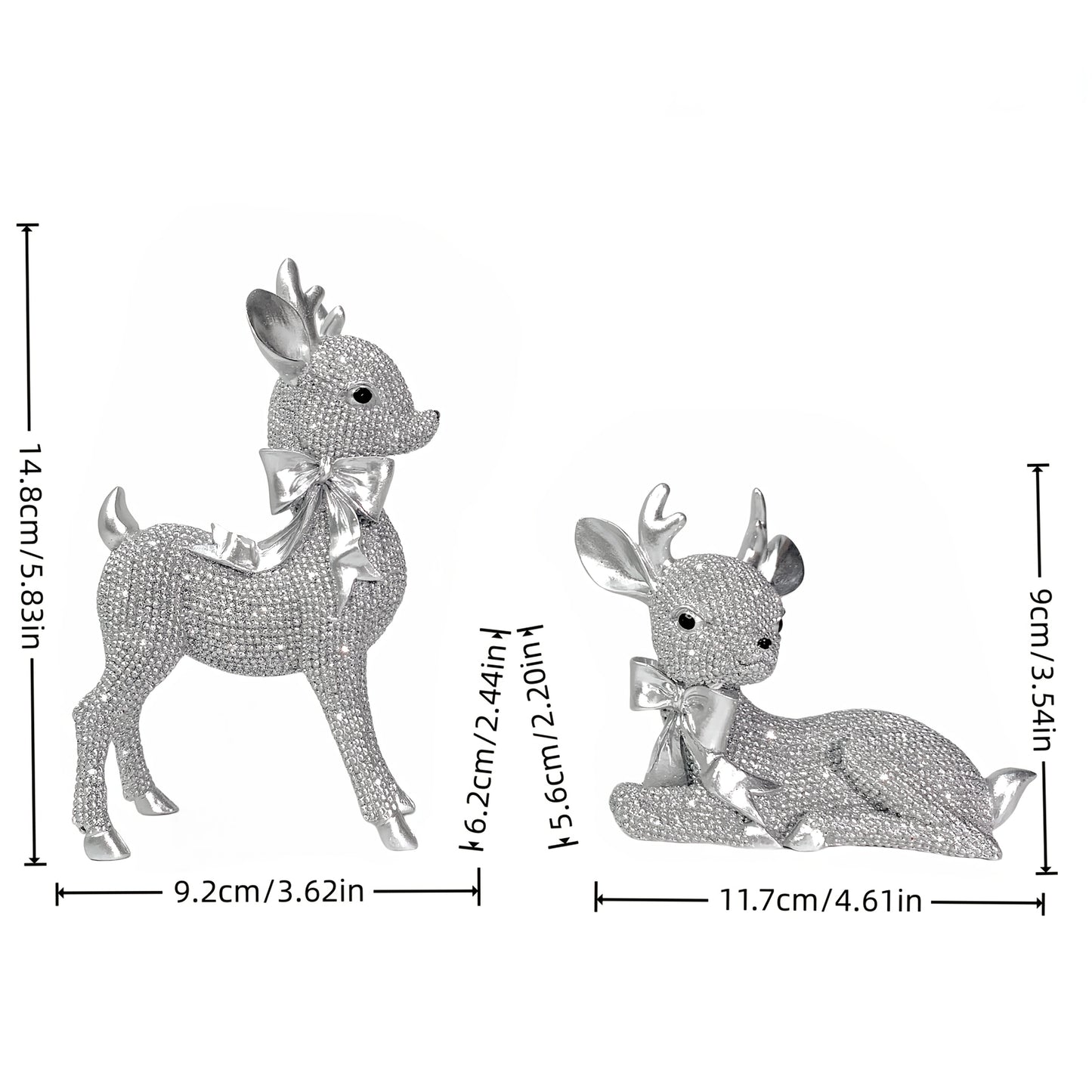 L&B® Crystal Reindeer Duo