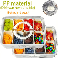 2pcs-Food-grade PP 8 Grids