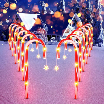L&B® Solar Candy Cane Lights