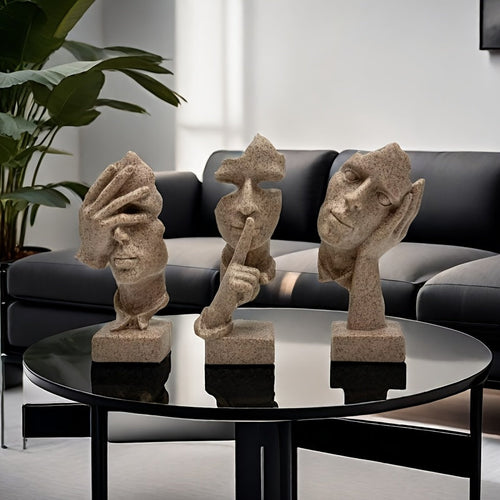 L&B® Abstract Mask Sculpture Set