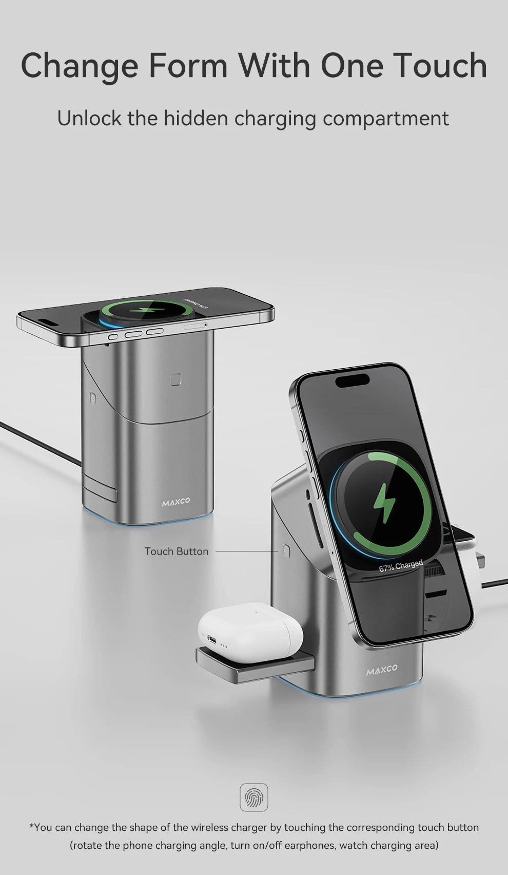 L&B® - 3-in-1 Magnetic Wireless Charger