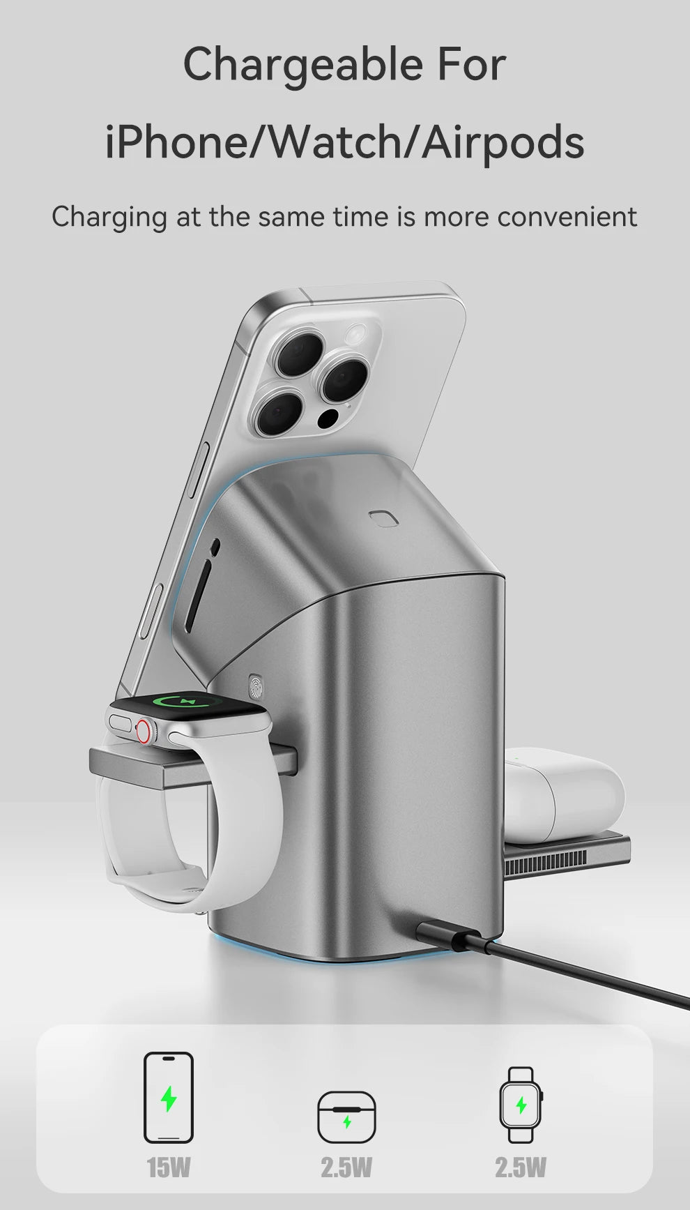 L&B® - 3-in-1 Magnetic Wireless Charger