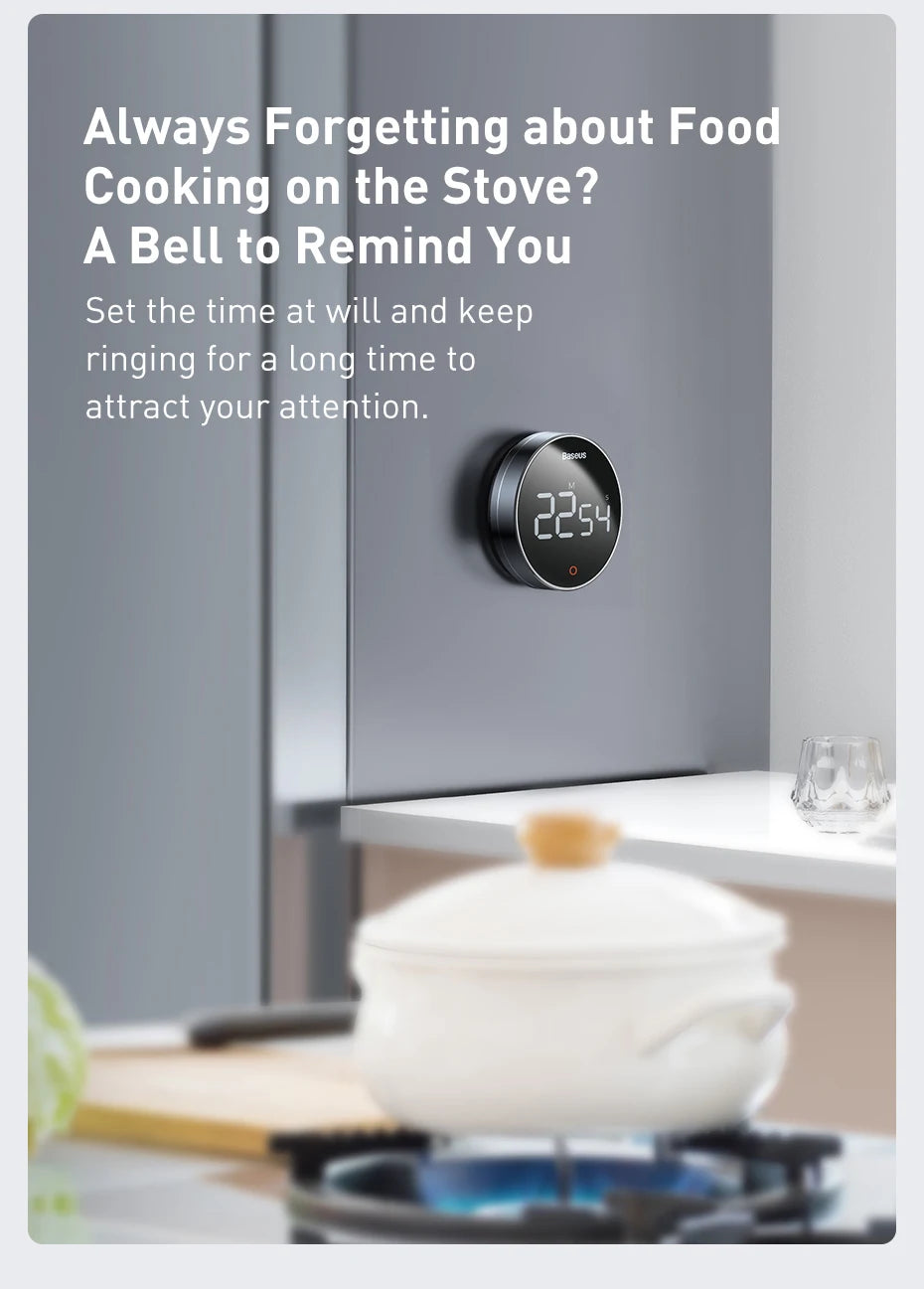 L&B® - Magnetic Digital Kitchen Timer