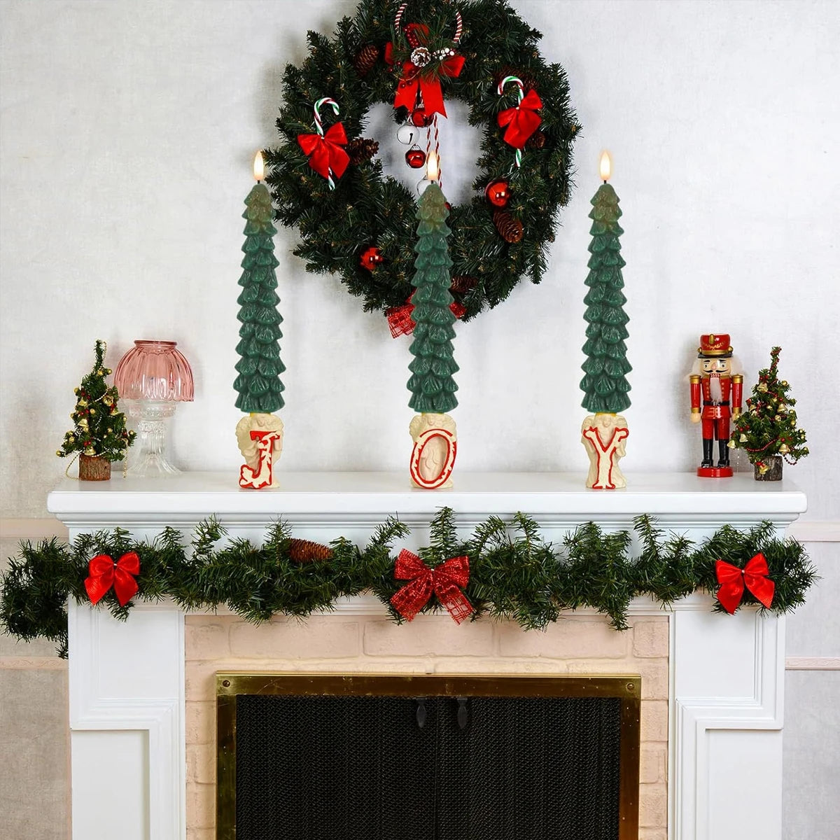 L&B® Luminary LED Paraffin Fir Candle - 3 Piece Set