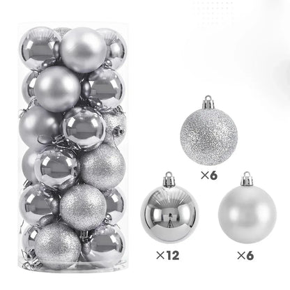 L&B® Elegant Christmas Ornaments - 24 Piece Set