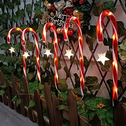 L&B® Solar Candy Cane Lights