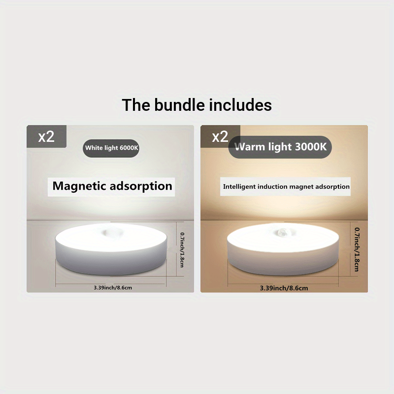 L&B® USB Rechargeable LED Night Light with Motion Sensor