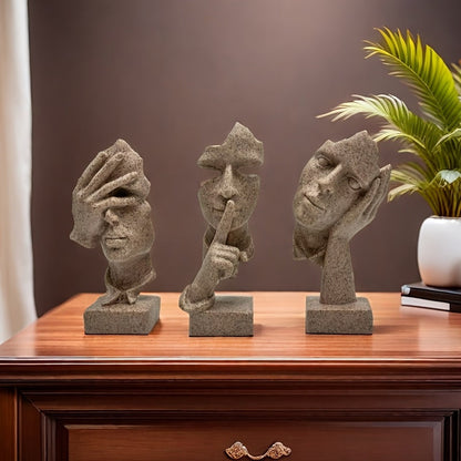 L&B® Abstract Mask Sculpture Set