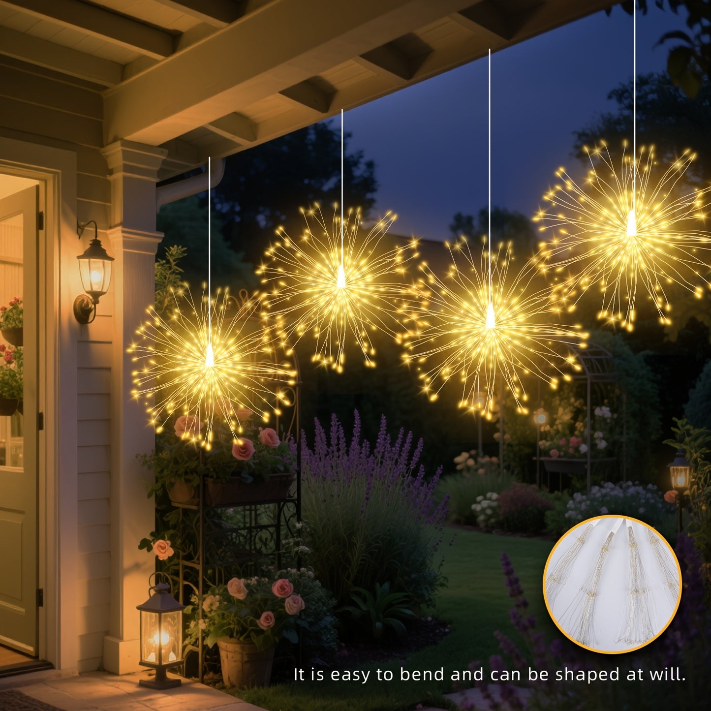 L&B® Firework Fairy Lights – 4-Pack