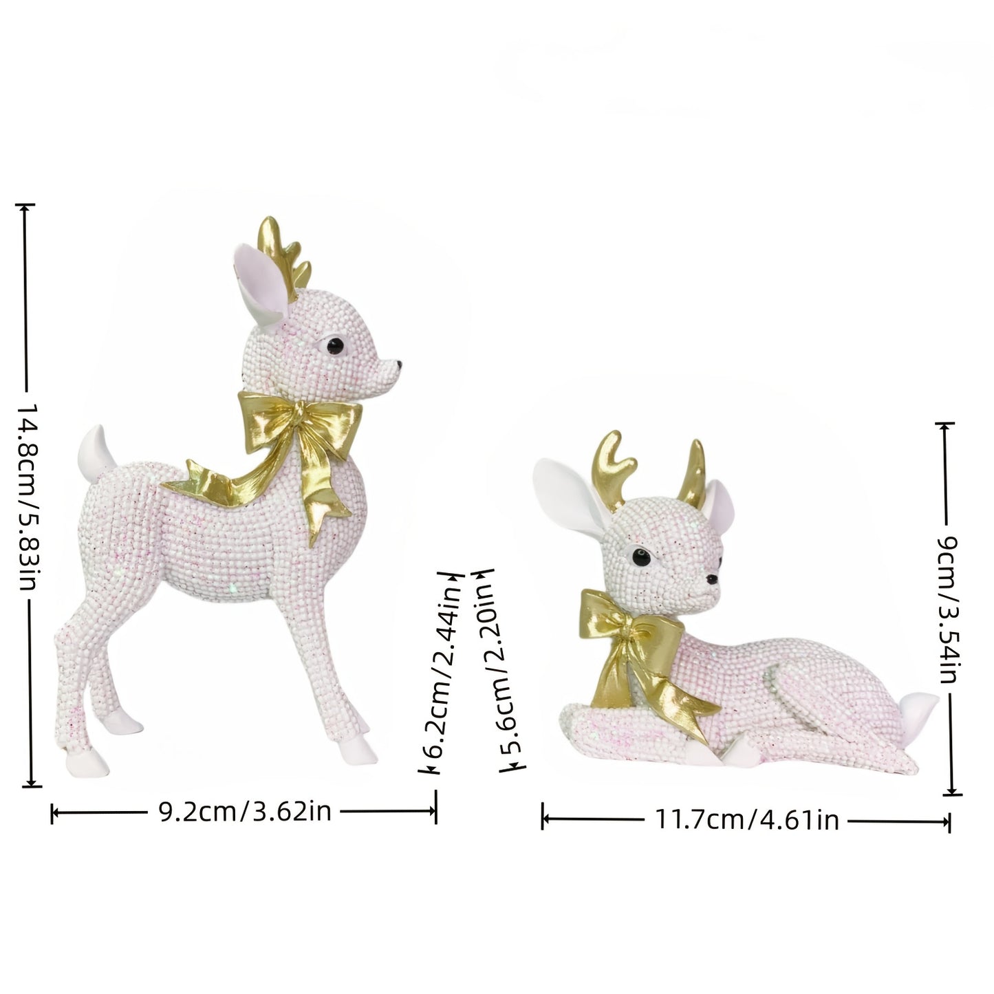 L&B® Crystal Reindeer Duo