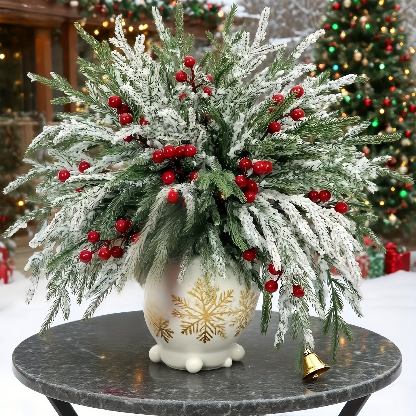 L&B® Snow-Covered Norfolk Pine Branches