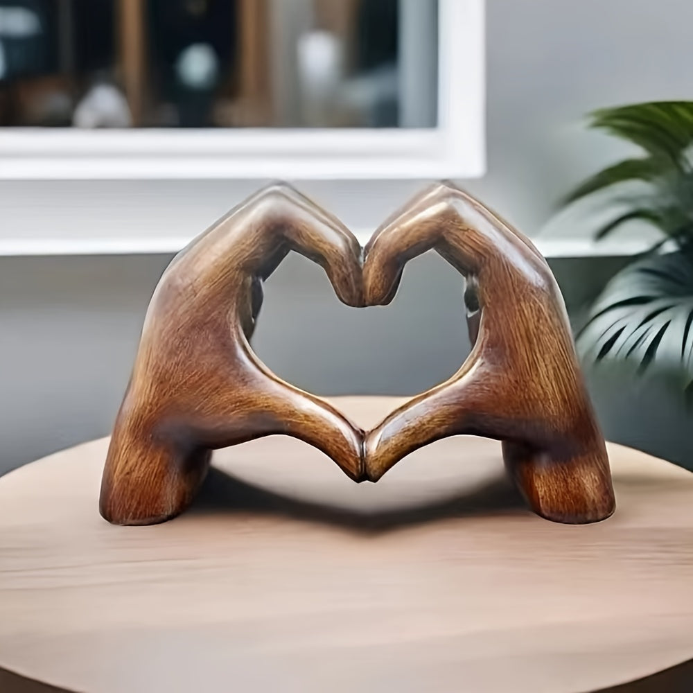 L&B® - Resin Heart Hands Sculpture