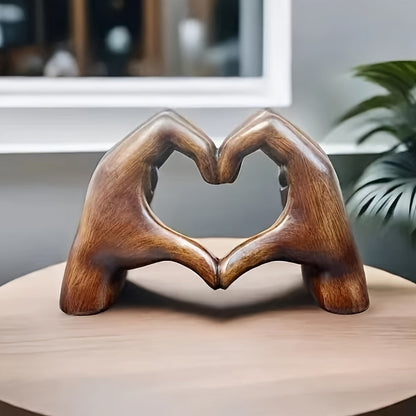 L&B® - Resin Heart Hands Sculpture