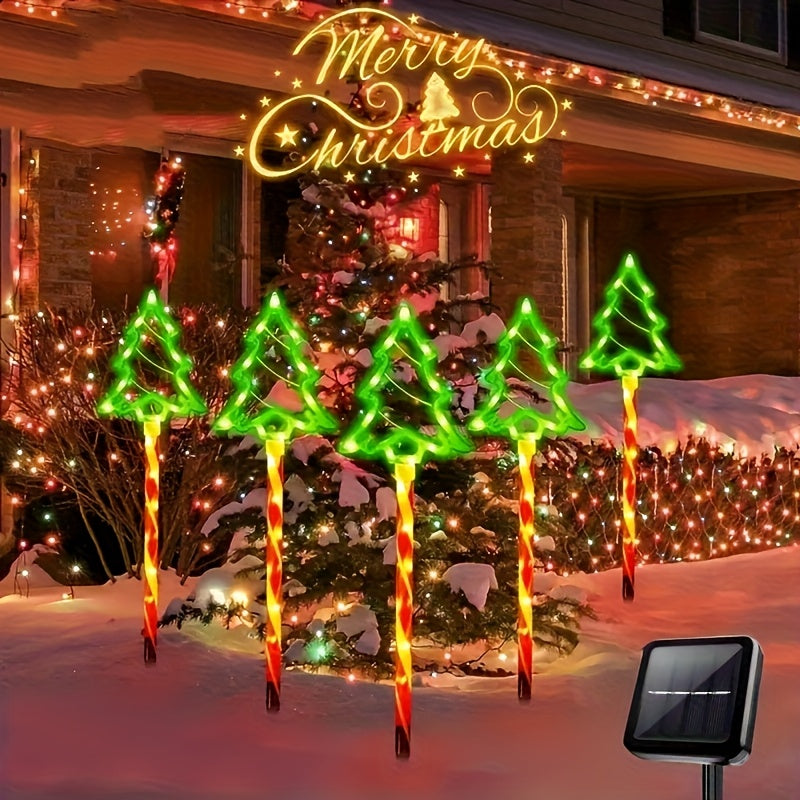 L&B® Solar Christmas Tree Lights - 5 Piece Set
