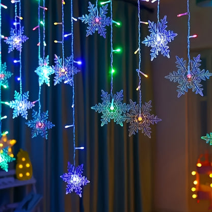 L&B® Snowflake Curtain Lights