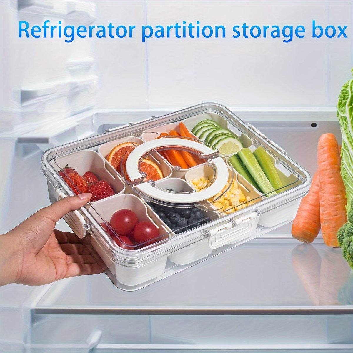 L&B® - 8-Compartment Clear Snack Container