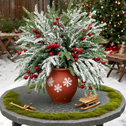 L&B® Snow-Covered Norfolk Pine Branches